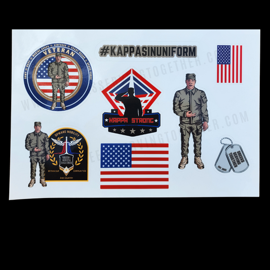 Kappa Military Sticker Sheet