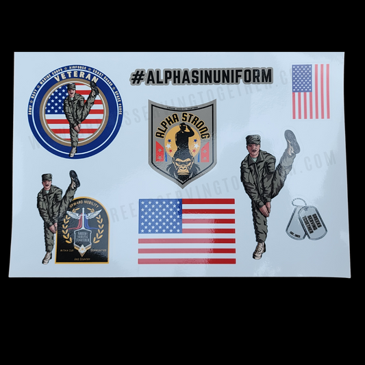 Alpha Military Sticker Sheet