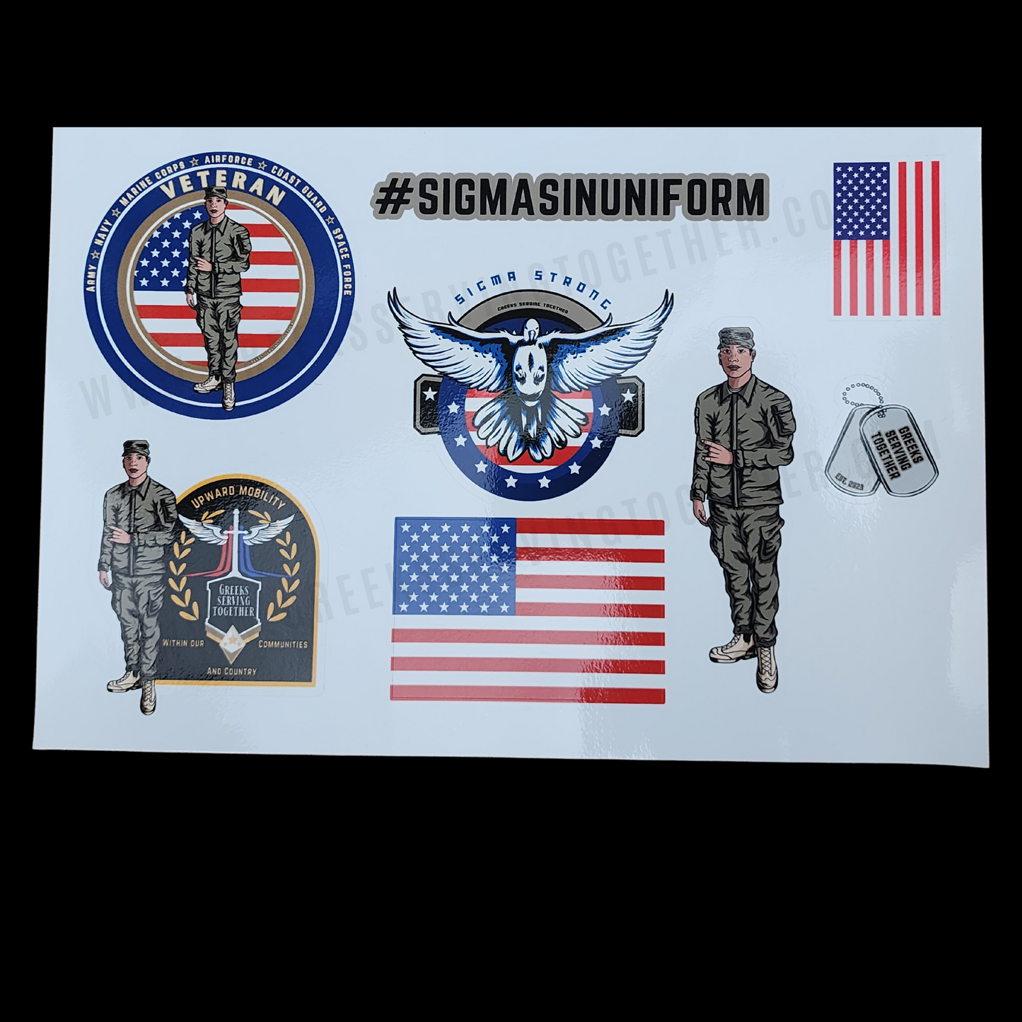 Sigma Military Sticker Sheet