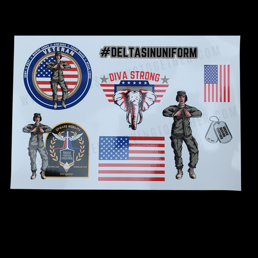 Delta Military Sticker Sheet