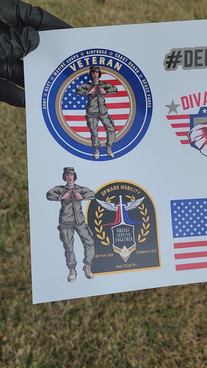 Delta Military Sticker Sheet