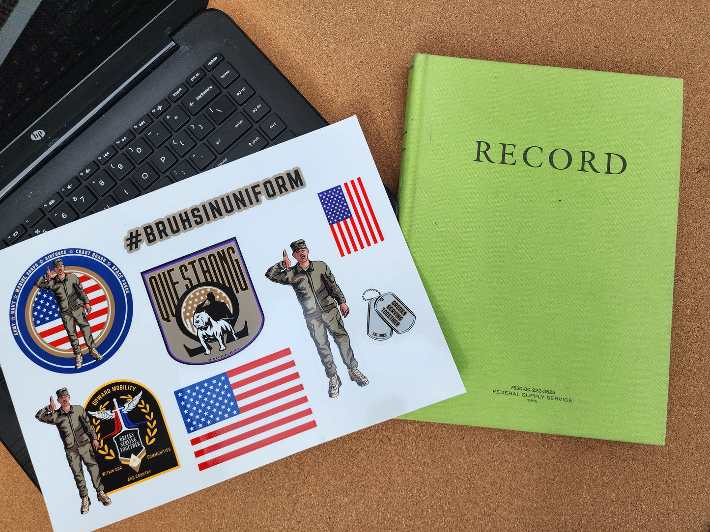 Que Military Sticker Sheet